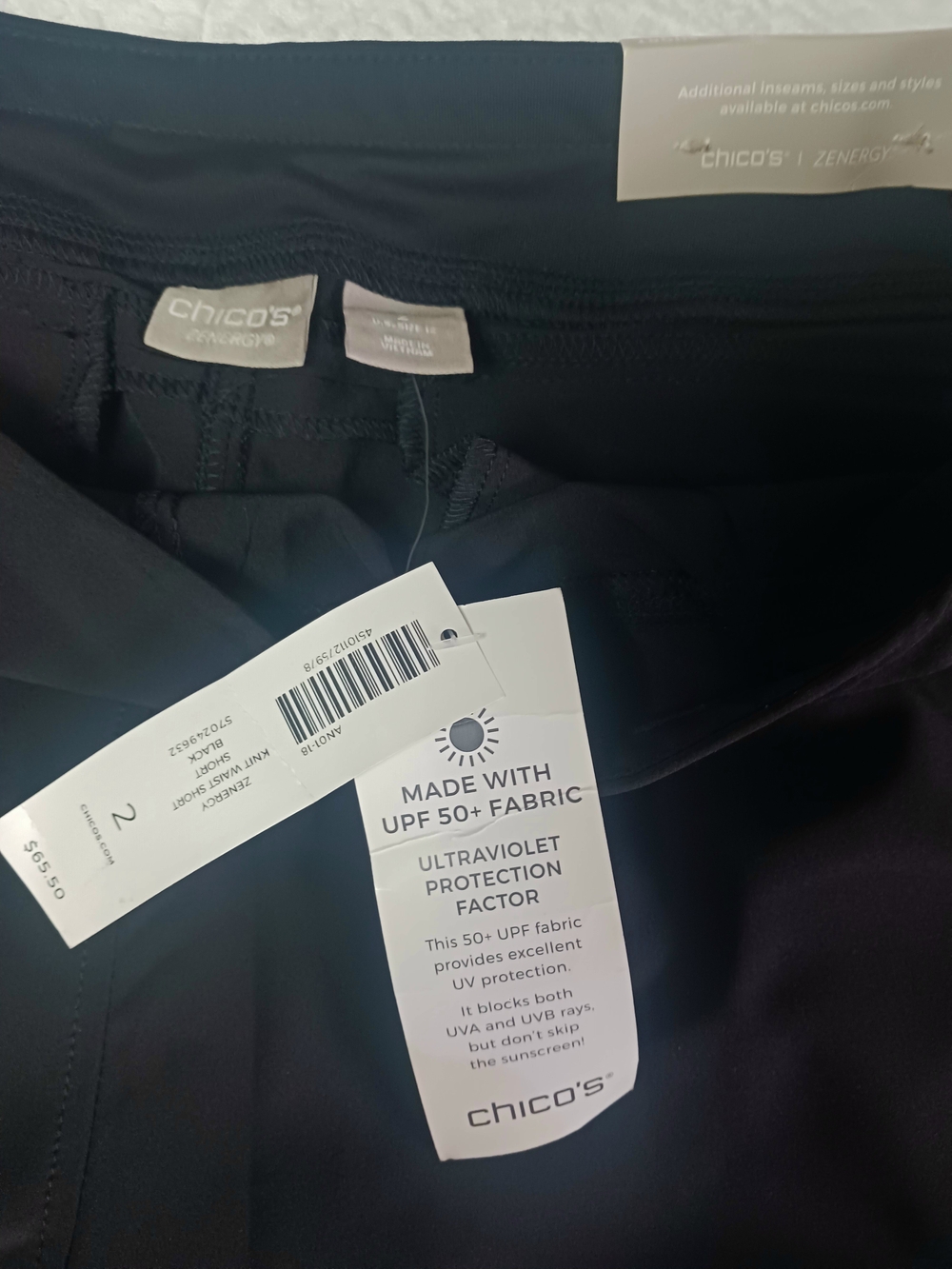 Chico's Black Zenergy UPF 50+ Leggings
